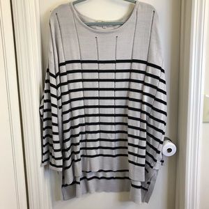 Molly + Isadora Grey and Black Sweater